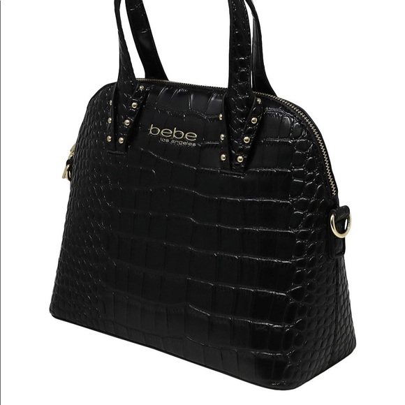 Bebe Clarita Croco Dome. Black/Gold. NWT. - Picture 3 of 11